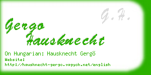 gergo hausknecht business card